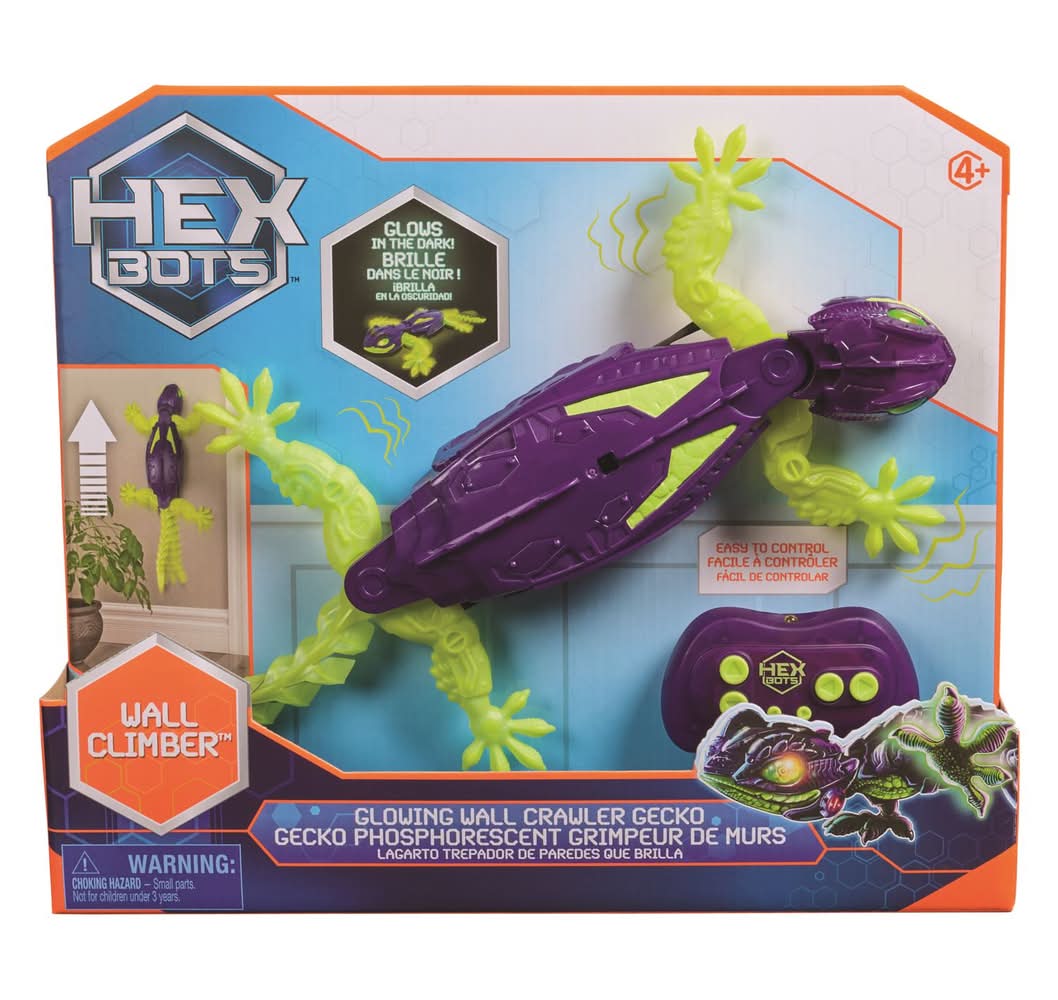 Hex Bots Gecko Rechargeable Remote Control Robot Green/Purple