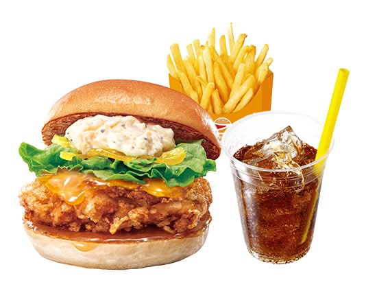 【セット】日向夏タルタルチキンバーガー Hyuganatsu (Japanese Citrus) Tartar Chicken Burger Set