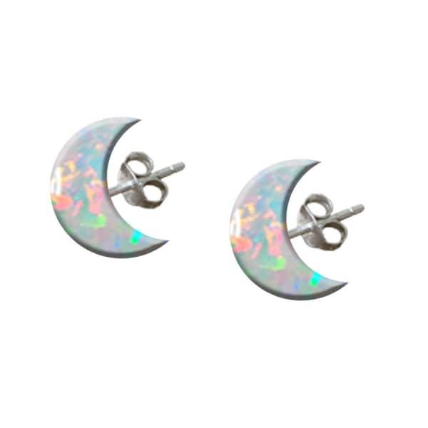 TRANSFIX SS EARRING - DICHROIC MOON FEARME116-MEI