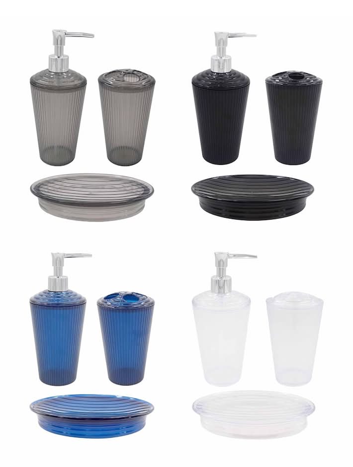 Assorted Plastic Bathroom Accessories, 3-ct. Pack