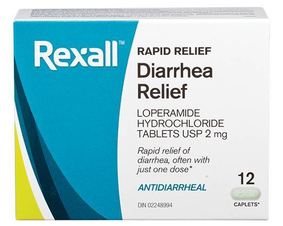 REXALL DIARRHEA RELIEF CAPLETS 12 PK
