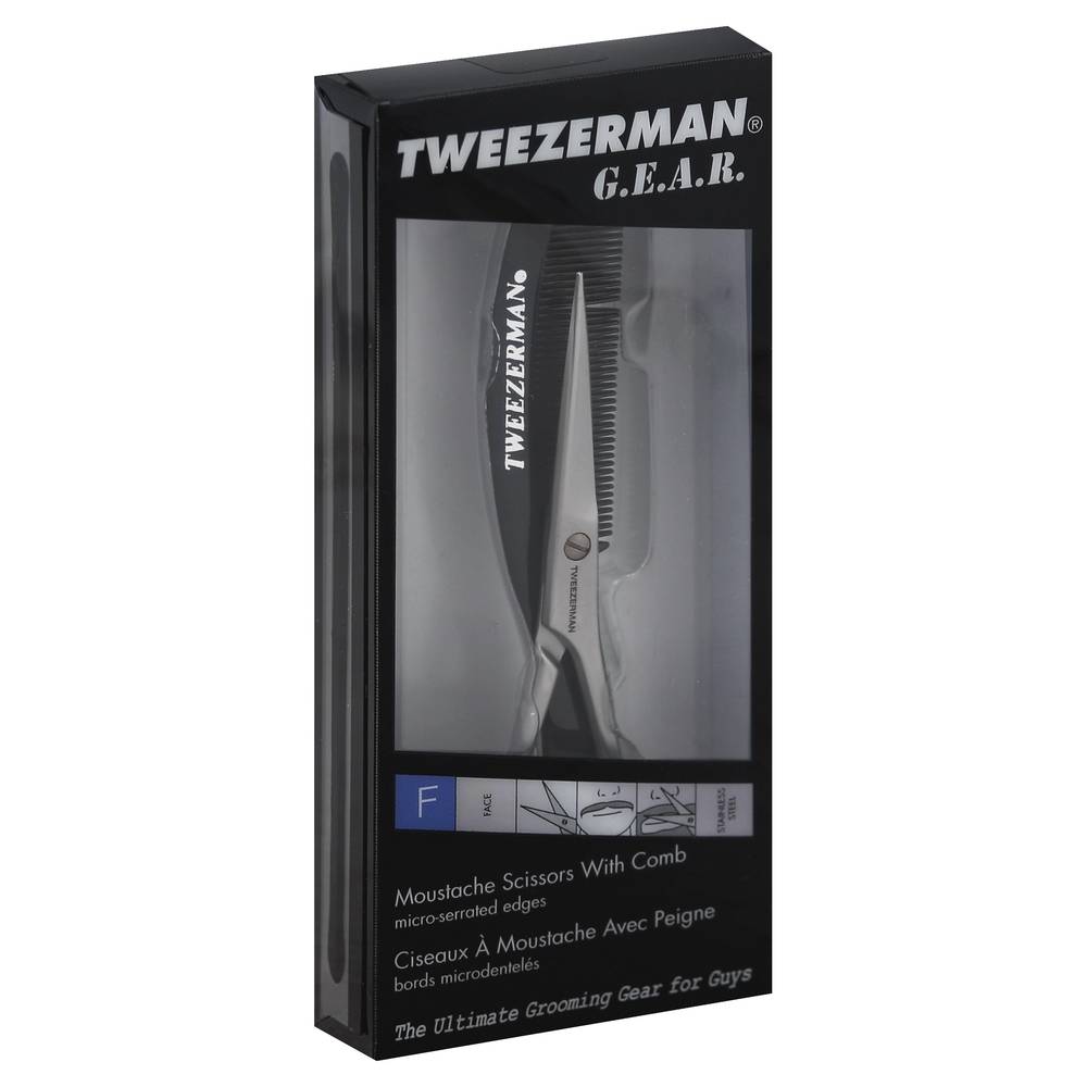 Tweezerman Moustache Scissors With Comb