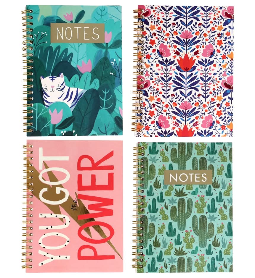 Spiral Notebooks With Inspirational Covers, 5x7 in