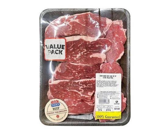 USDA Choice · Beef Loin Trip Tip Steak Value Pack (approx 2.5 lbs)