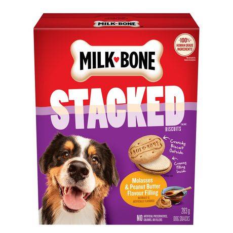 Milk-Bone Stacked Molasses & Peanut Butter Dog Snacks (283 g)