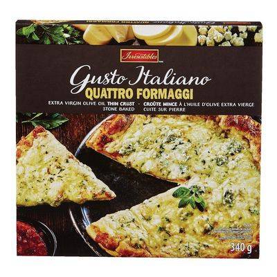 Irresistibles Gusto Italiano Frozen Quattro Formaggi Thin Crust Pizza (340 g)