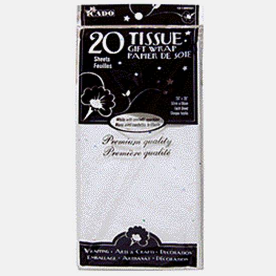 Cado Tissue Paper White Glitter, 20Pc (20" x 20")