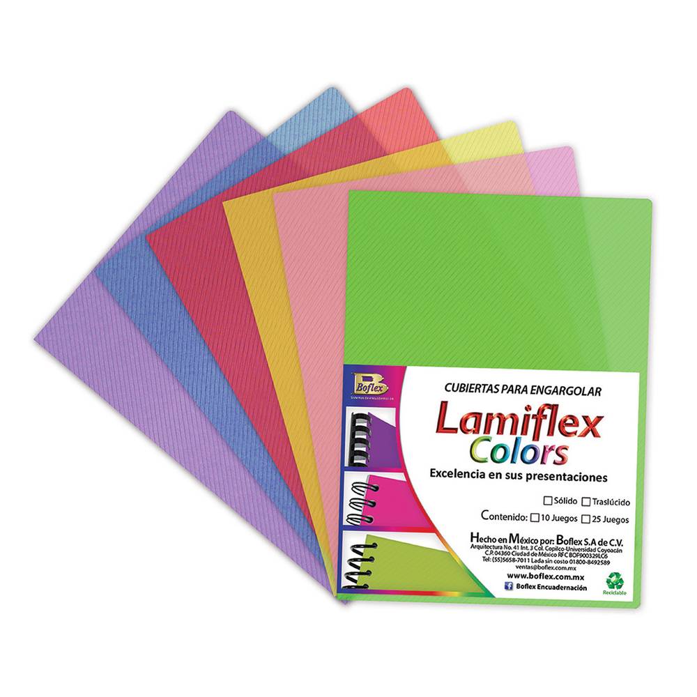 Boflex cubiertas para engargolar lamiflex color (50 un)