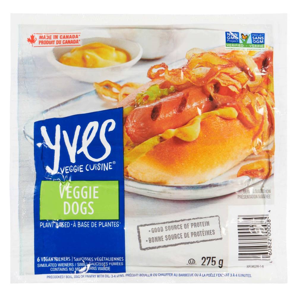 Yves Veggie Cuisine Veggie Dogs Plant-Based Wieners (275 grams)