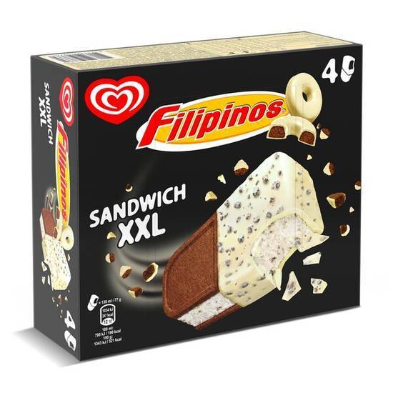 Helado Sándwich Sabor Filipinos XXL 4 unidades Frigo Bolsa (130 g)