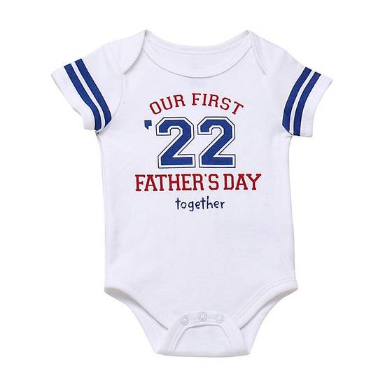 Baby Starters® Size 3M Our 1st Father's Day Together 22 Bodysuit in White