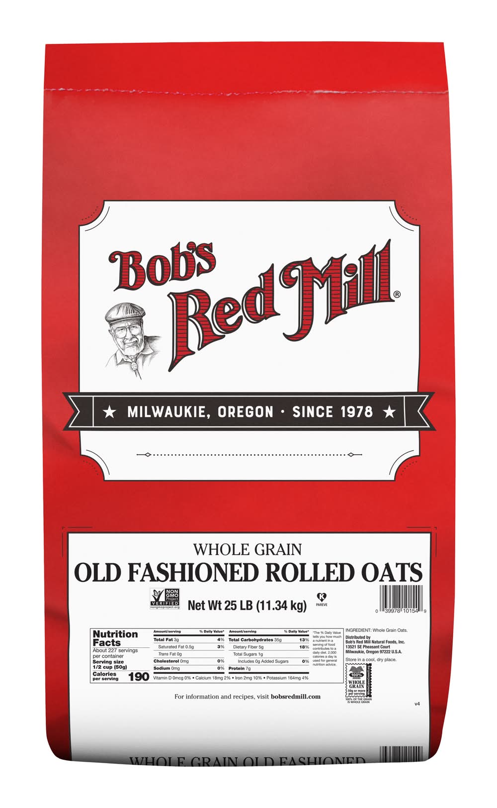 Bob's Red Mill Natural Foods Regular Oats (25 lbs)