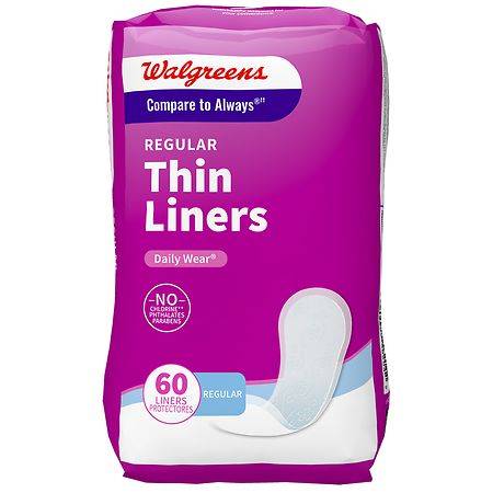 Walgreens Regular Thin Liners Unscented