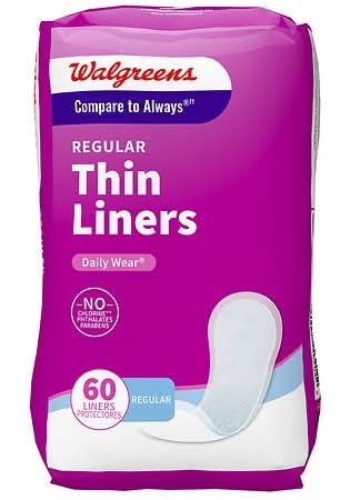 Walgreens Regular Thin Liners Unscented