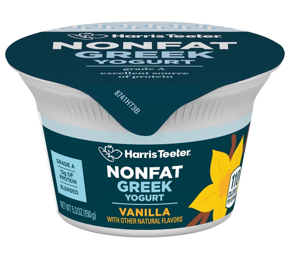 Harris Teeter Nonfat Greek Yogurt Cup, Vanilla (5.3 oz)