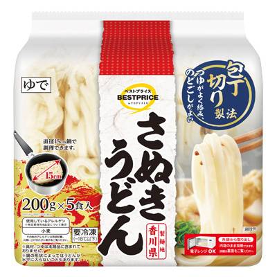 トップバリュ さぬきうどん(包丁切り製法) (5 入)