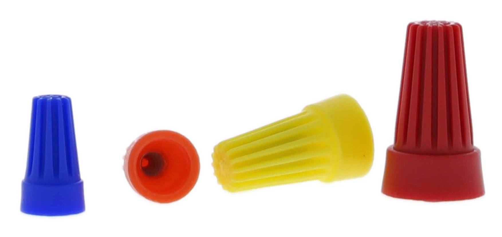 Ideal Electrical Wire Connectors Nuts Caps Kit, Blue-Orange-Yellow-Red (300 ct)