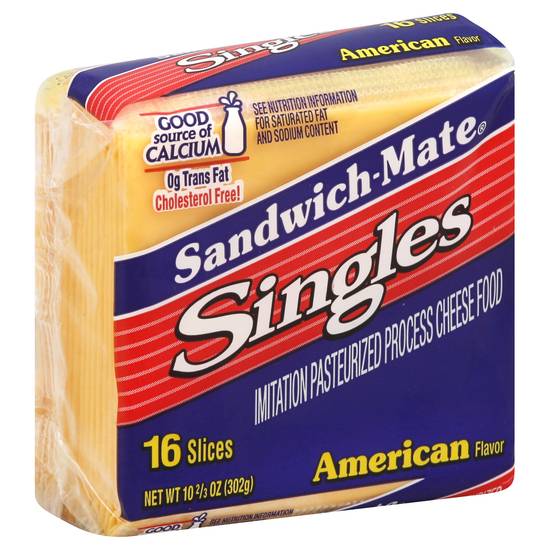 Sandwich-Mate Singles Imitation Cheese Slices (16 ct)