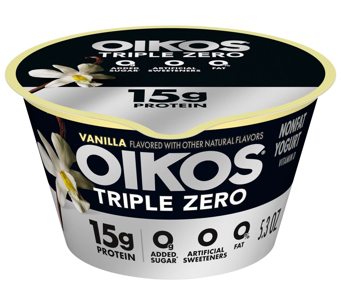 Oikos Triple Zero Nonfat Yogurt, Vanilla (5.3 oz)