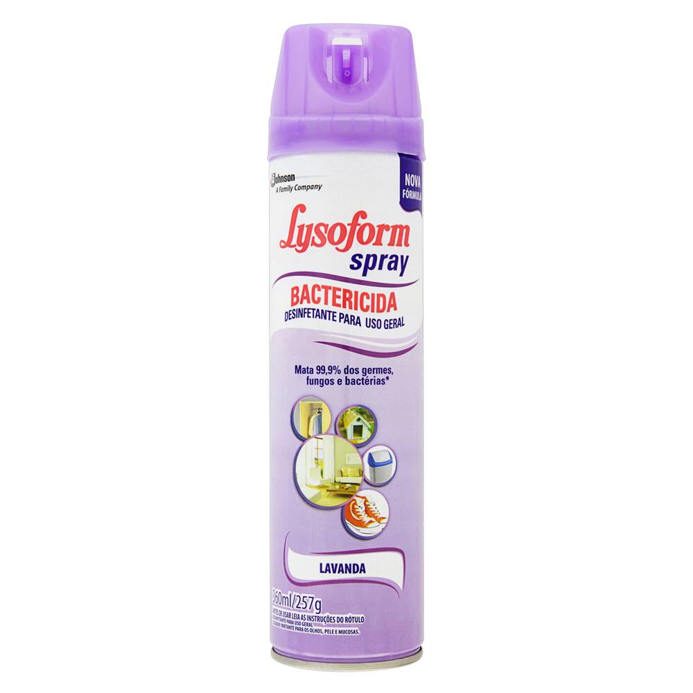 Lysoform desinfetante bactericida em spray para uso geral (lavanda)