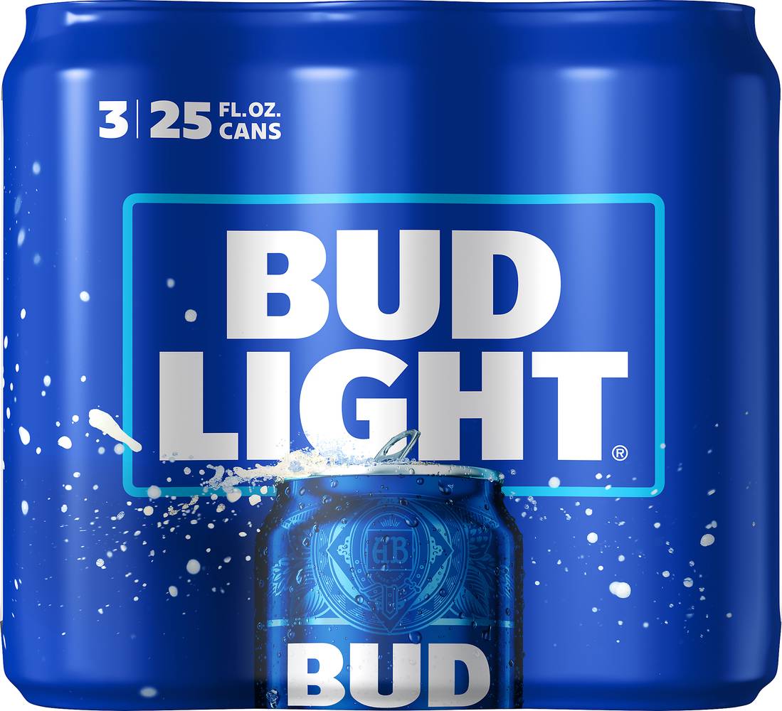 Bud Light Premium Light Lager Beer (3 pack, 25 fl oz)