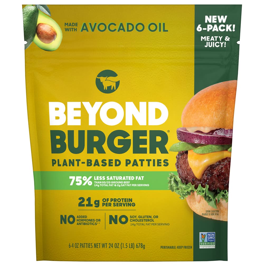Beyond Meat Beyond Burger Plant Based Patties (4 oz, 6 ct)