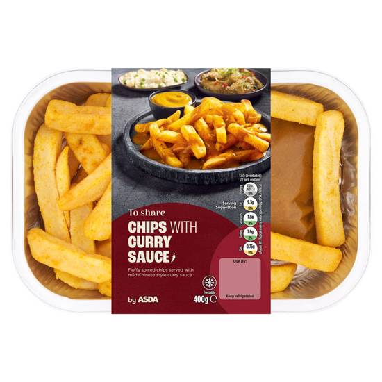Asda To Share Chips with Curry Sauce 400g