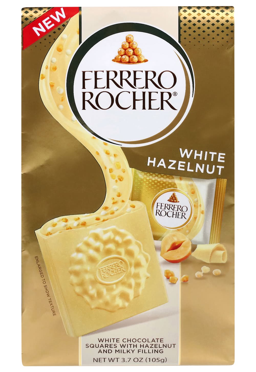 Ferrero Rocher Squares White Hazelnut Chocolate Bar (3.7 oz)