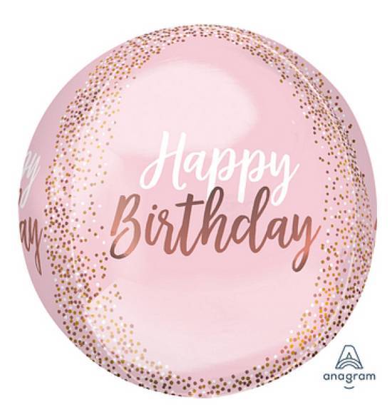 Uninflated Blush Birthday Balloon