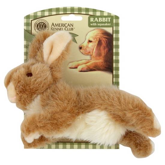 Akc Rabbit With Squeaker Dog Toy