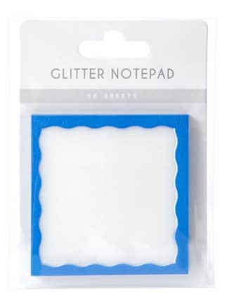 Glitter Notepad Blue
