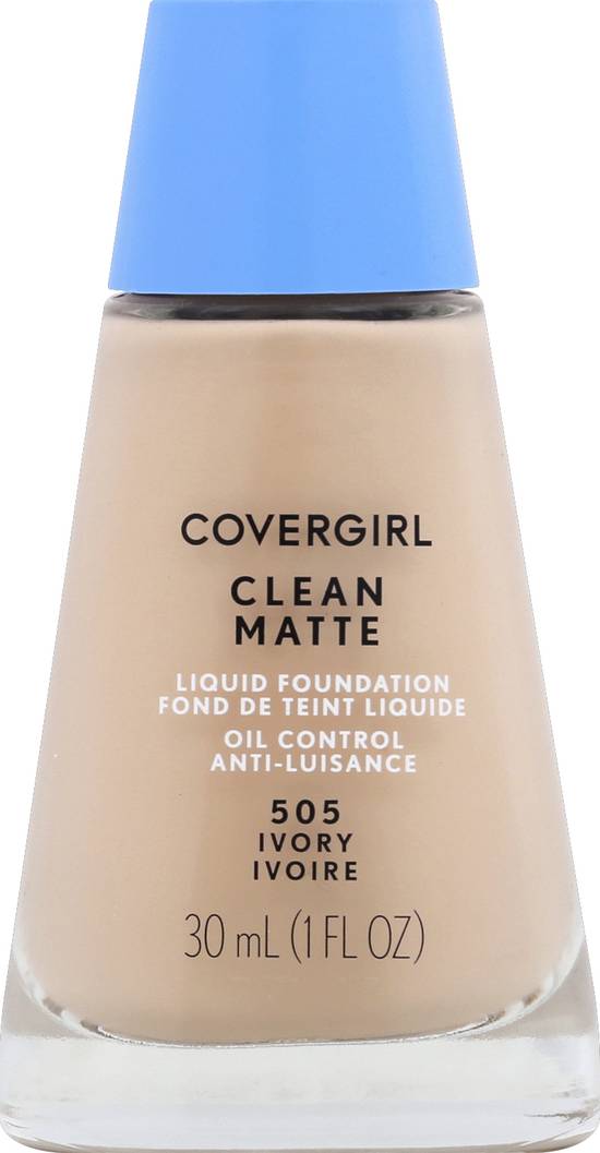 Covergirl Clean Matte 505 Ivory Oil Control Liquid Foundation