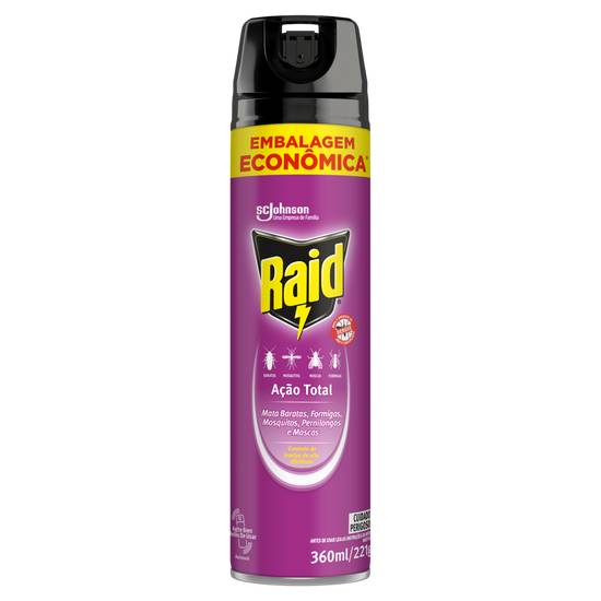Raid inseticida aerossol ação total spray (360 ml)