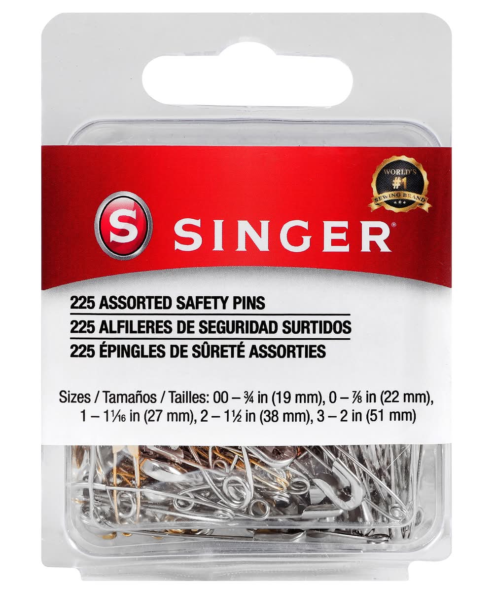 Singer Safety Pins, Assorted (225 ct)