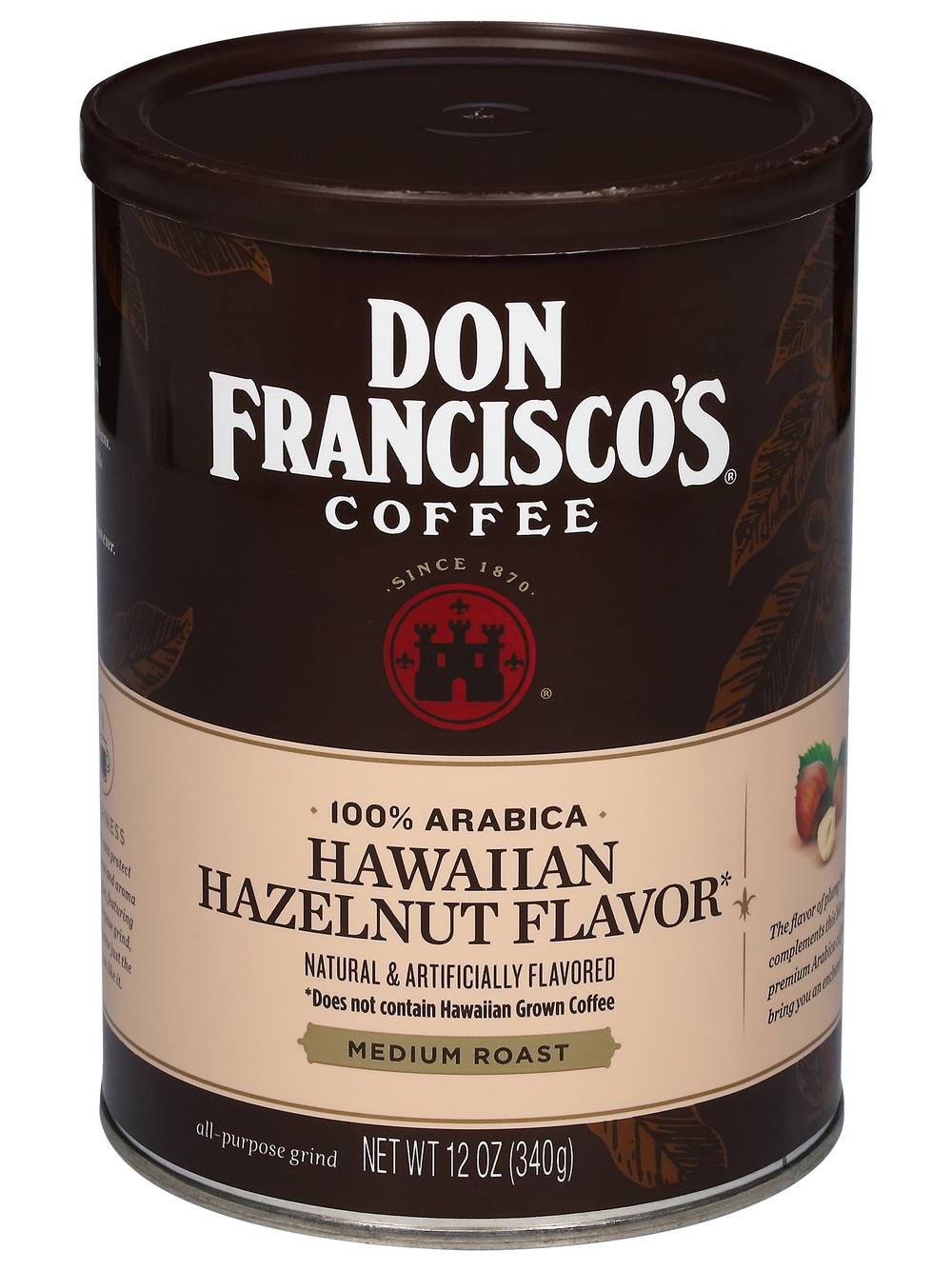 Don Francisco's 100% Arabica Medium Roast Hawaiian Hazelnut Coffee (12 oz)