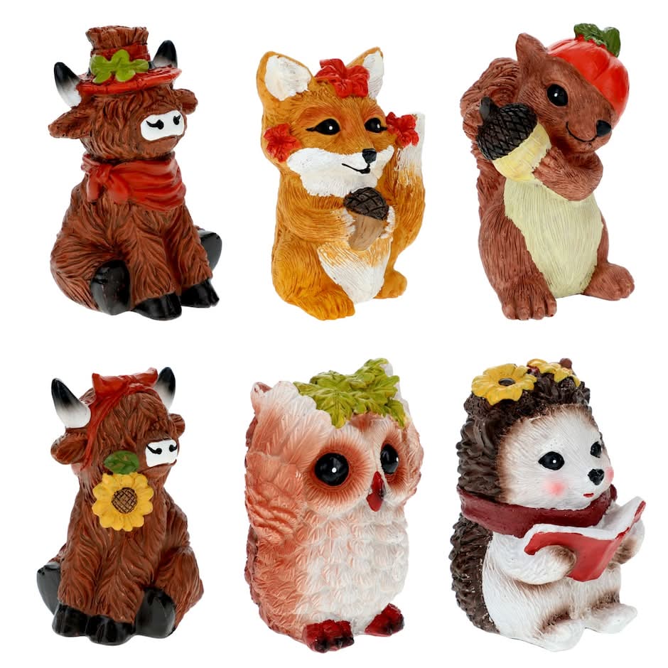 Mini Harvest Wooden Critters Decor, Assorted Designs