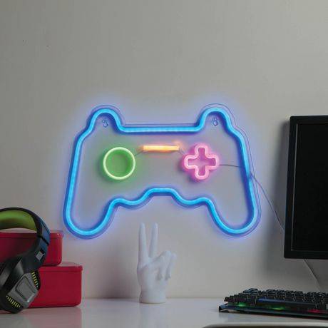 Merkury Innovations 16.14" Gaming Led Neon Wall Sign