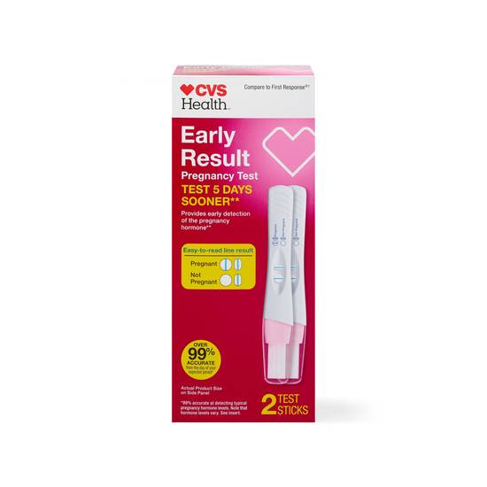 CVS Health Early Results Pregnancy Test, 2 CT