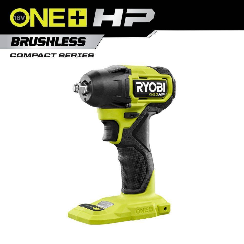 Ryobi One+ Hp 18V Brushless Cordless Compact 3/8 In. Impact Wrench (Tool Only)