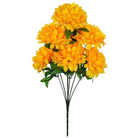 Crisantemo x7 Flores 60cm - Amarillo