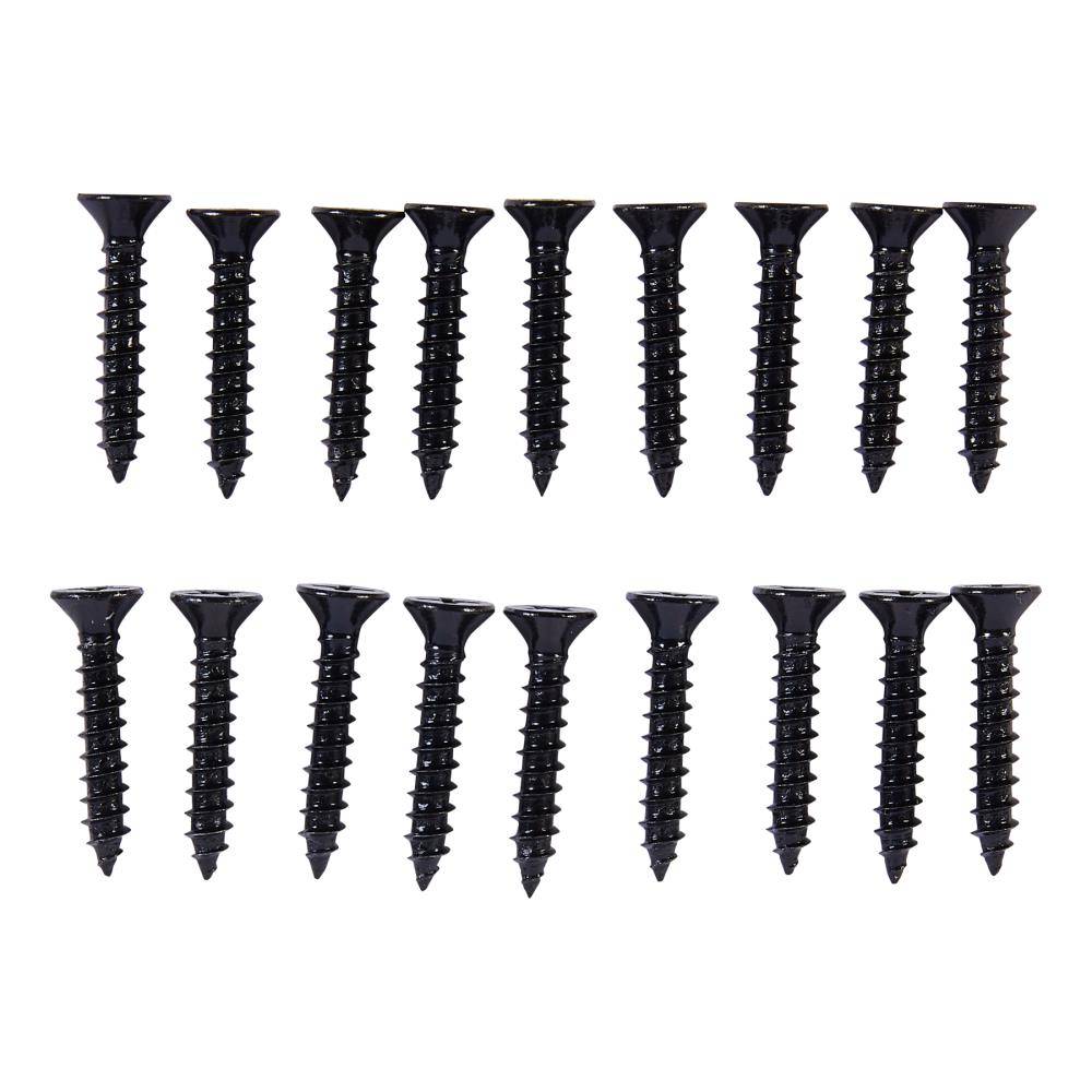 National Hardware #12 x 1-1/4-in Black Phosphate Exterior Wood Screws (18-Per Box) | N224-386