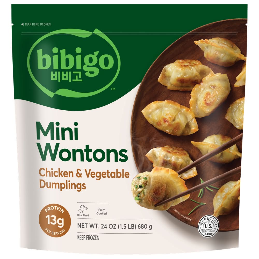 bibigo Mini Wonton Dumplings, Chicken & Vegetable (24 oz)