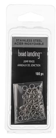 Bead Landing Jump Rings, Stainless Steel (100 ct)