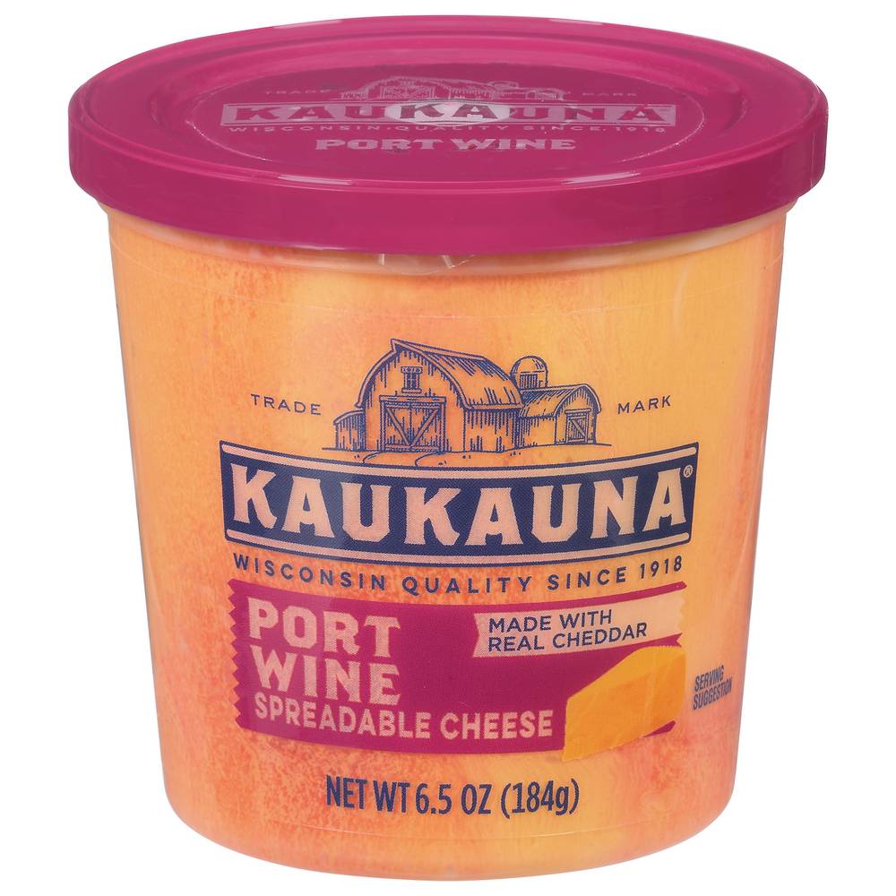 Kaukauna Spreadable Cheddar Port Wine Cheese (6.5 oz)