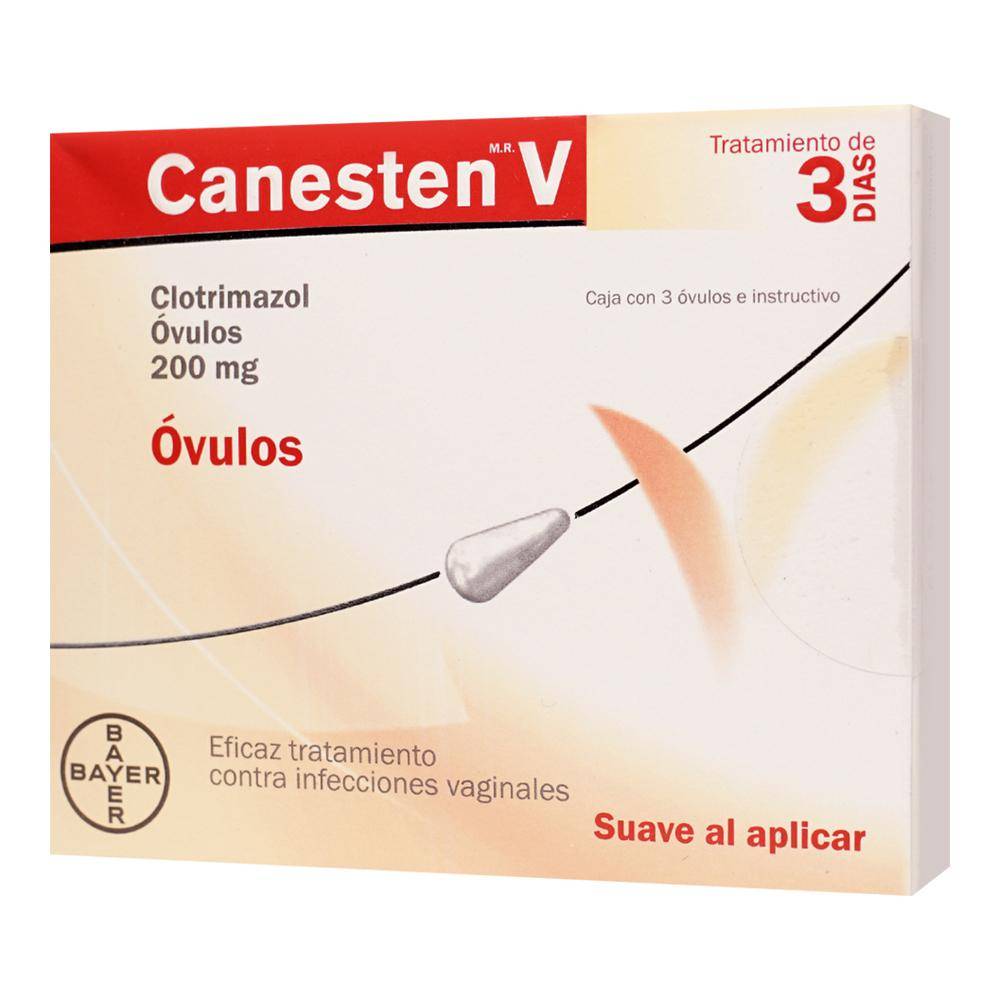 Canesten v 3 días clotrimazol óvulo 200 mg (3 piezas)