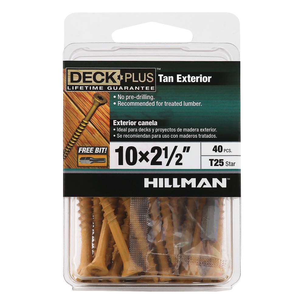 Hillman Deck Plus 2.5 Inch Exterior Tan Screws (40 ct)