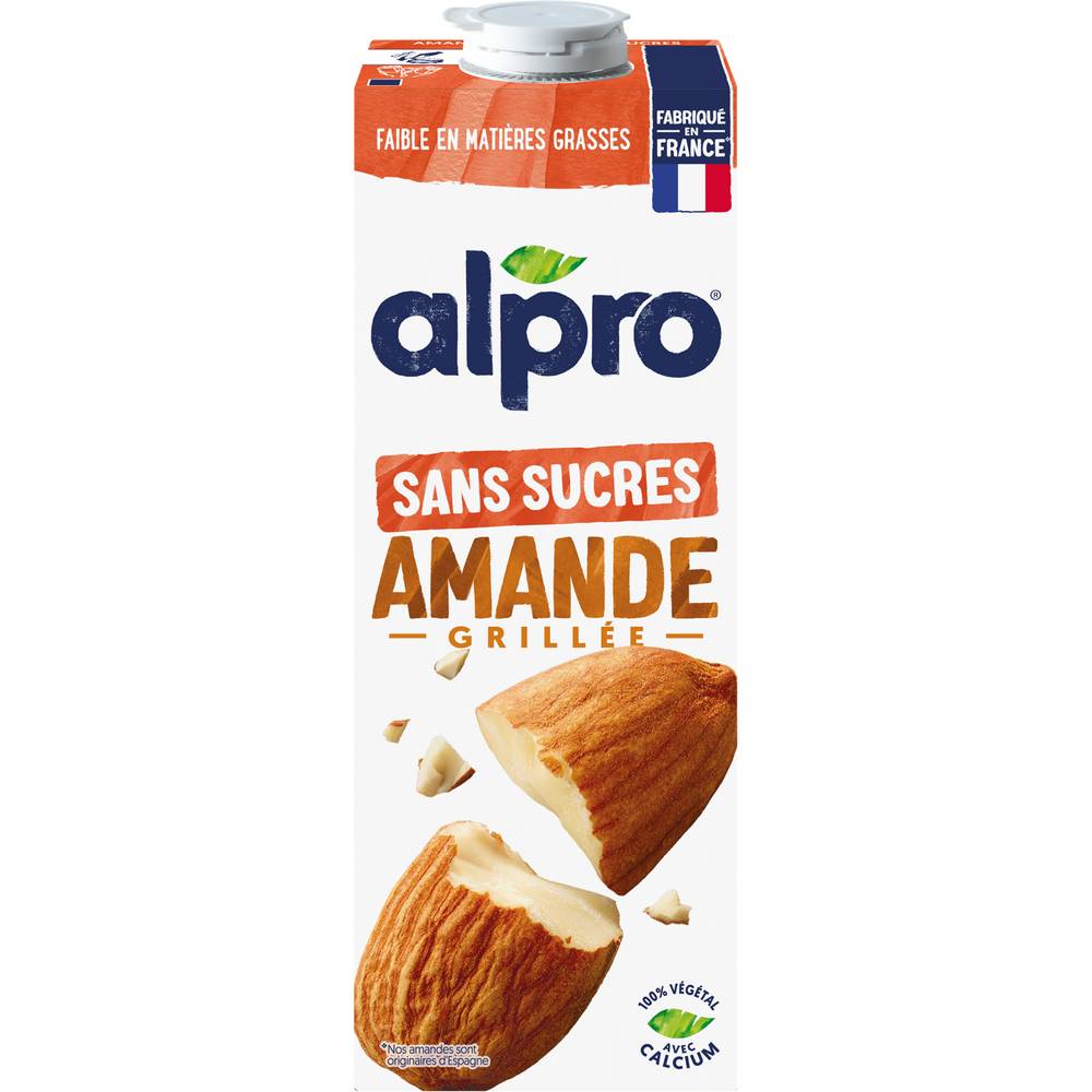 Alpro - Lait d'amande grillée sans sucre (1 L)