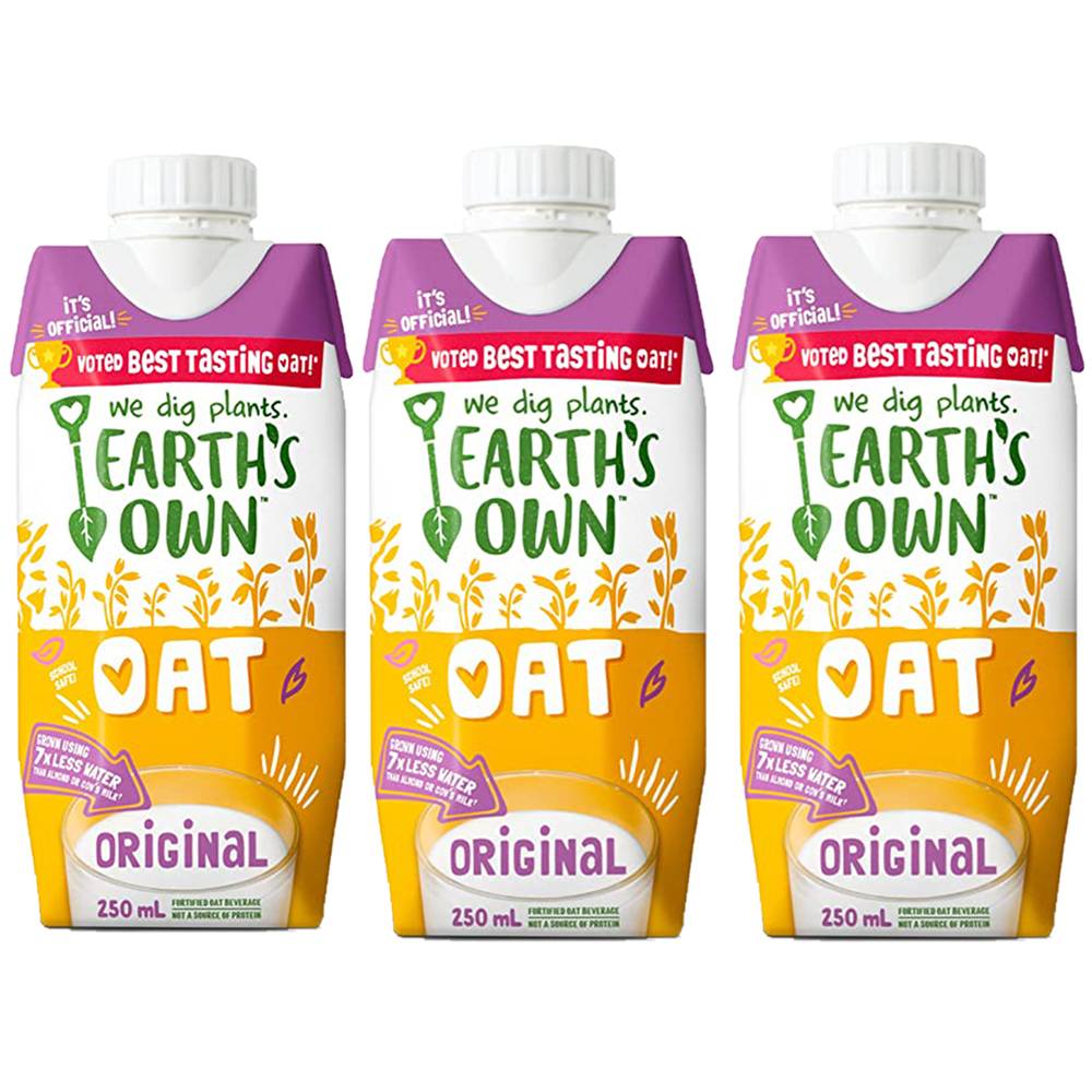 Earth's Own Boisson Original Oat Milk Beverage (3 x 750 ml)