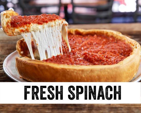 Fresh Spinach Deep Dish Pizza