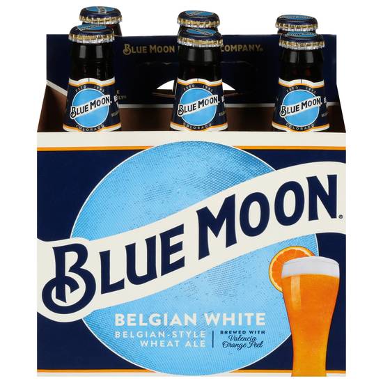 Blue Moon Belgian White Wheat Ale Beer (6 pack, 12 fl oz)
